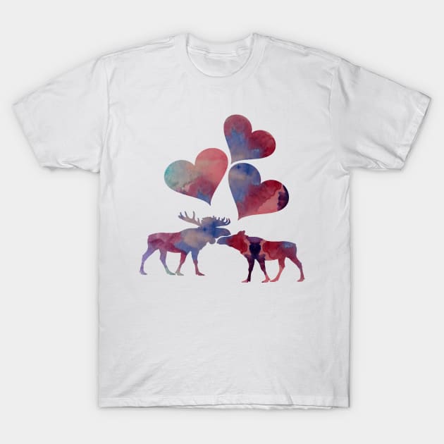 Moose couple T-Shirt by TheJollyMarten